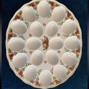Royal Albert Egg Platter, old country roses, 18 eggs